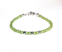 Load image into Gallery viewer, Peridot Bracelet with Silver