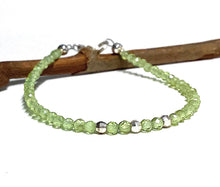 Load image into Gallery viewer, Peridot Bracelet with Silver