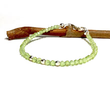 Load image into Gallery viewer, Peridot Bracelet with Silver