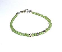 Load image into Gallery viewer, Peridot Bracelet with Silver