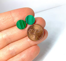 Load image into Gallery viewer, Malachite Stone Earrings
