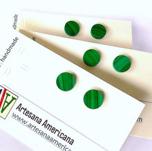 Load image into Gallery viewer, Malachite Stone Earrings