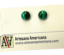 Load image into Gallery viewer, Malachite Stud Earrings