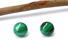 Load image into Gallery viewer, Malachite Stud Earrings