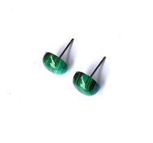 Load image into Gallery viewer, Malachite Stud Earrings