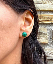 Load image into Gallery viewer, Malachite Stud Earrings