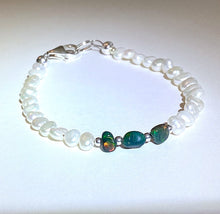 Load image into Gallery viewer, Pearl and Blue Opal