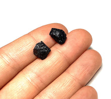 Load image into Gallery viewer, Raw Black Tourmaline Studs