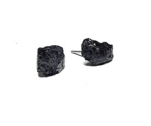 Load image into Gallery viewer, Raw Black Tourmaline Studs