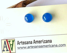 Load image into Gallery viewer, Blue Agate Studs