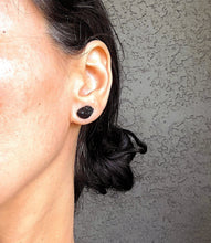 Load image into Gallery viewer, Raw Black Tourmaline Studs