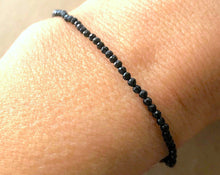 Load image into Gallery viewer, Black Spinel Stretch Bracelet
