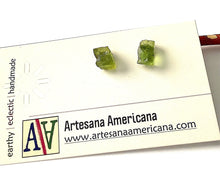 Load image into Gallery viewer, Raw Peridot Earrings