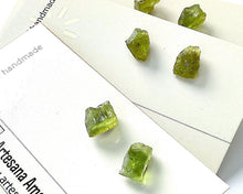 Load image into Gallery viewer, Raw Peridot Earrings