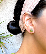 Load image into Gallery viewer, Raw Peridot Earrings