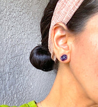 Load image into Gallery viewer, Raw Amethyst Earrings