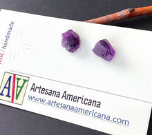Load image into Gallery viewer, Raw Amethyst Earrings