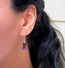 Load image into Gallery viewer, Amethyst and Zooisite Dangle