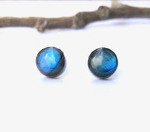 Load image into Gallery viewer, Labradorite Studs