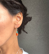 Load image into Gallery viewer, Carnelian and Turquoise Earrings