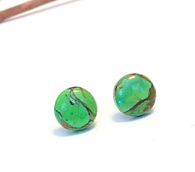 Load image into Gallery viewer, Green Turquoise Studs