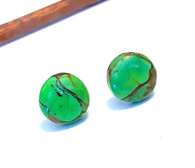 Load image into Gallery viewer, Green Turquoise Studs