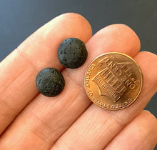 Load image into Gallery viewer, Black Lava Rock Studs