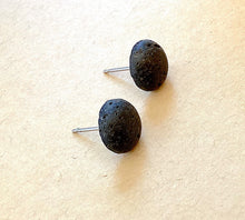 Load image into Gallery viewer, Black Lava Rock Studs
