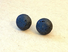 Load image into Gallery viewer, Black Lava Rock Studs