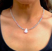 Load image into Gallery viewer, Aquamarine with Pink Opal Stone
