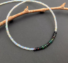 Load image into Gallery viewer, Black and White Opal Necklace
