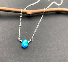 Load image into Gallery viewer, Blue Glass Necklace