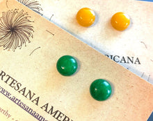 Load image into Gallery viewer, Jade Stud Earrings