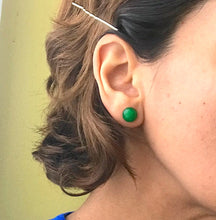 Load image into Gallery viewer, Jade Stud Earrings