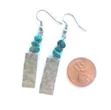 Load image into Gallery viewer, Turquoise and Hammered Tin
