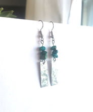 Load image into Gallery viewer, Turquoise and Hammered Tin