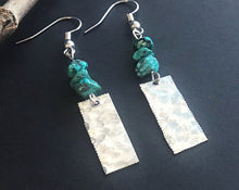 Load image into Gallery viewer, Turquoise and Hammered Tin