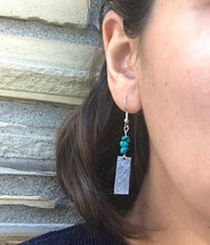 Load image into Gallery viewer, Turquoise and Hammered Tin