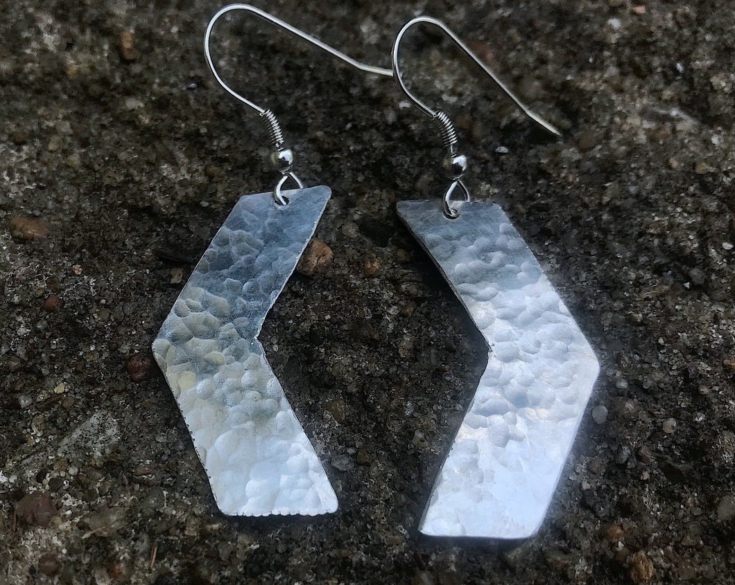 Geometric Hammered Silver