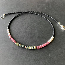 Load image into Gallery viewer, Tourmaline with Black Seed Beads
