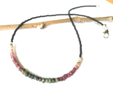 Load image into Gallery viewer, Tourmaline with Black Seed Beads