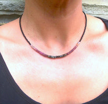 Load image into Gallery viewer, Tourmaline with Black Seed Beads