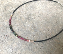 Load image into Gallery viewer, Tourmaline with Black Seed Beads