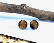 Load image into Gallery viewer, Tigers Eye Stud Earrings