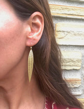Load image into Gallery viewer, Brass Leaf Earrings
