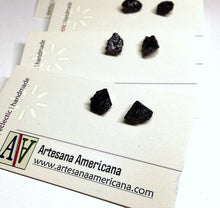 Load image into Gallery viewer, Raw Black Tourmaline Studs
