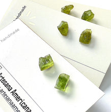 Load image into Gallery viewer, Raw Peridot Earrings
