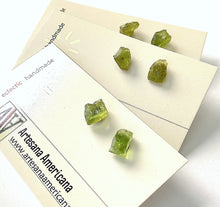 Load image into Gallery viewer, Raw Peridot Earrings
