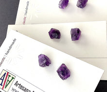 Load image into Gallery viewer, Raw Amethyst Earrings
