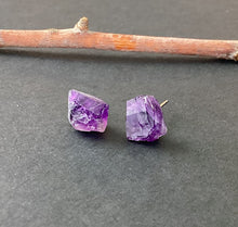 Load image into Gallery viewer, Raw Amethyst Earrings
